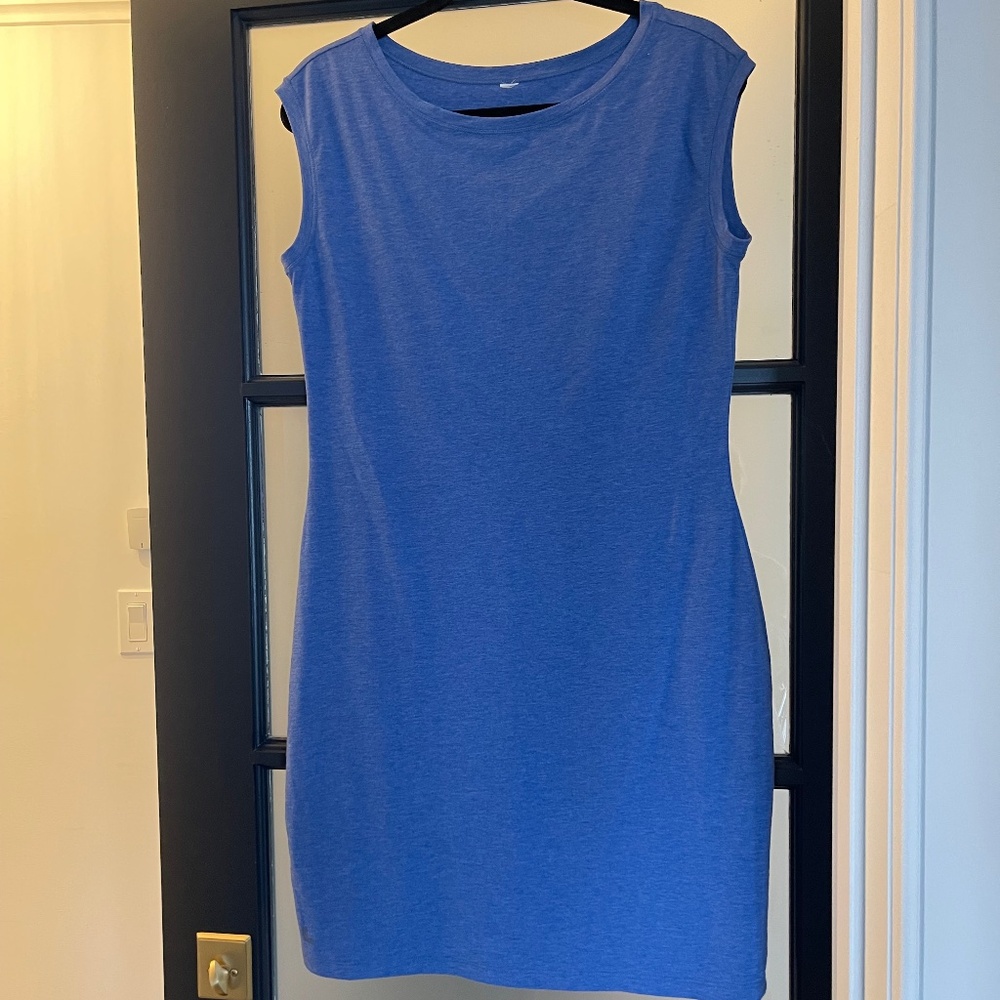 Blue t-shirt dress